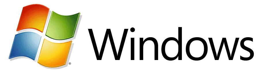 La imagen muestra el logotipo de Windows con cuatro cuadrados de colores junto a la palabra "Windows" en texto negro.