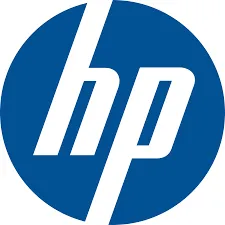 Logotipo circular azul con letras "hp" minúsculas blancas, que representa a la empresa Hewlett-Packard (HP).